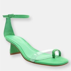 Schutz Avva Lo Vinyl & Suede Sandal. Size 8.5